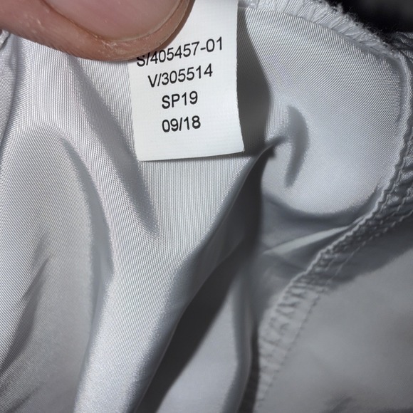 Athleta Rain Drop Jacket‎ Hooded Longline White Windbreaker Full Zip Women Large - Picture 10 of 16